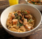 LEMONY SALMON & PUMPKIN SPAGHETTI