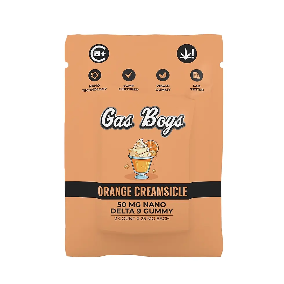 Orange Creamsicle Nano Delta 9 Gummies 50mg Bag