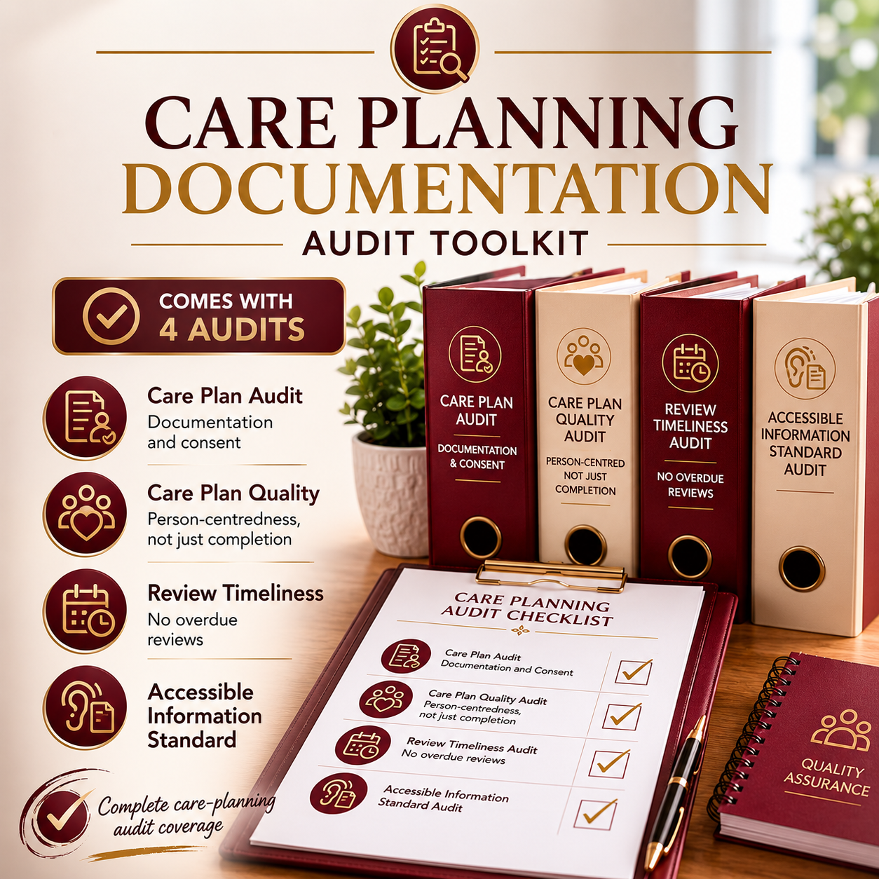 Care Planning Documentation Audit Toolkit with 4 audits