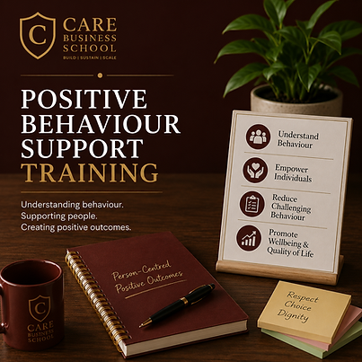 Positive Behaviour Support Training by Care Business School, outlining key outcomes