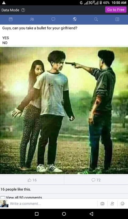 Guys, Can You Take A Bullet For Your Girlfriend? See Funny Reaction