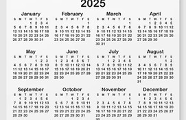 2025 Calendar