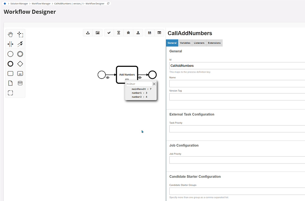 A workflow screen showing the successful test of the parent workflow