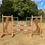 Thumbnail: Custom Hobby Horse Jumps – Handmade Adjustable Cedar Standards with Poles