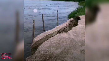 Río Viejo en riesgo de inundación por socavación de muralla de contención