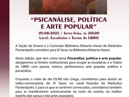 Terceiro Sarau na Biblioteca Roberto Harari 