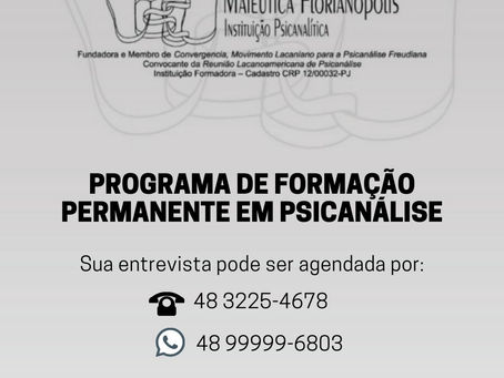 PROGRAMA DE FORMAÇÃO PERMANENTE EM PSICANÁLISE