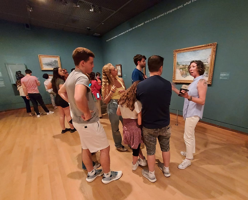 I'm guiding a family at the Van Gogh Museum