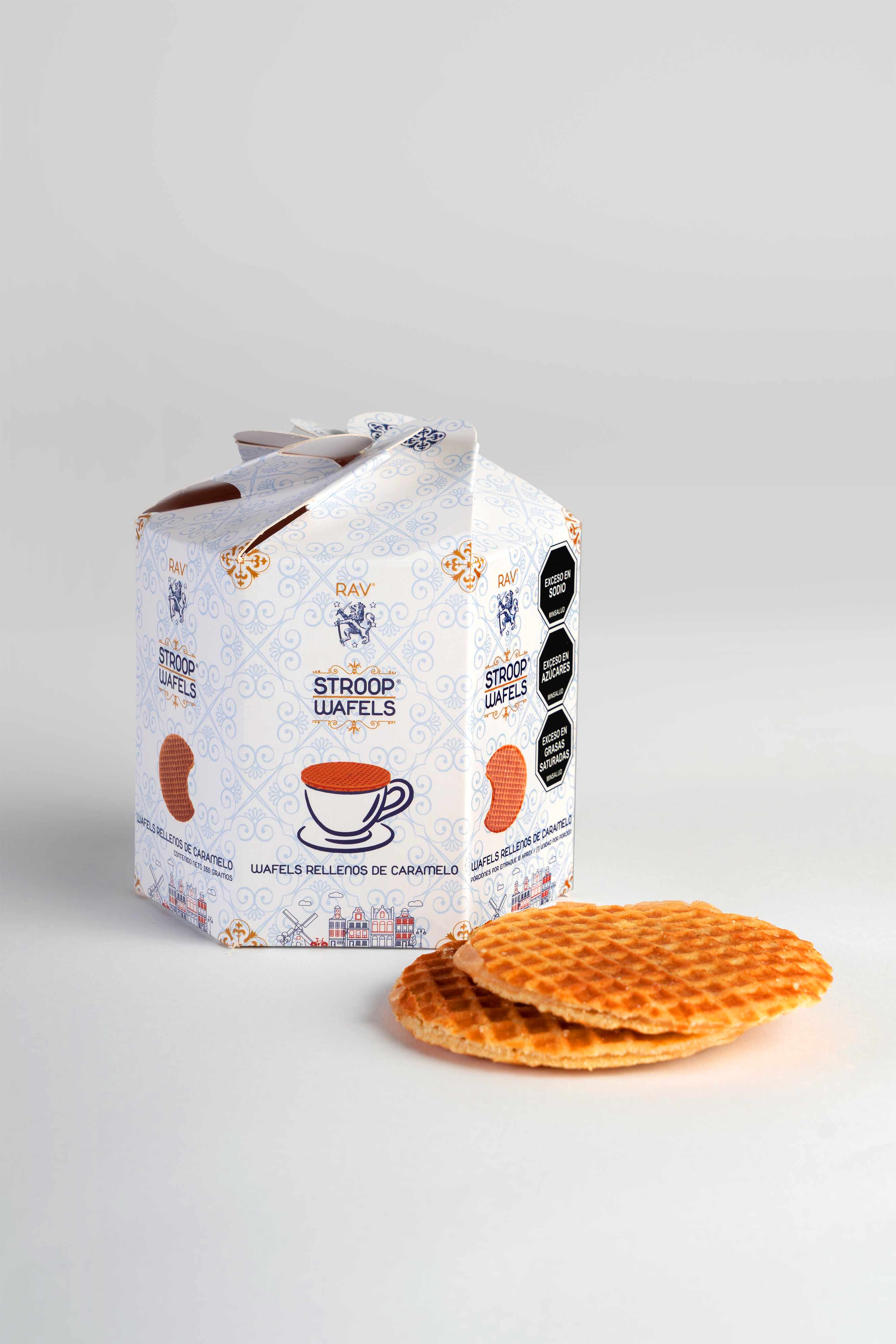 Caja Hexagonal Stroop Wafels