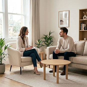 Mann und Frau in psychosozialer Beratung.png