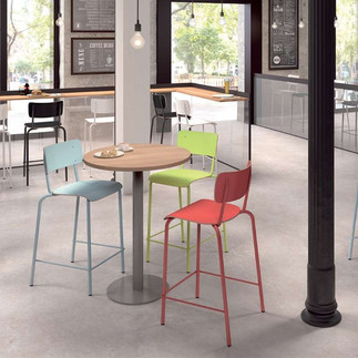 TABOURET METAL DE COULEUR