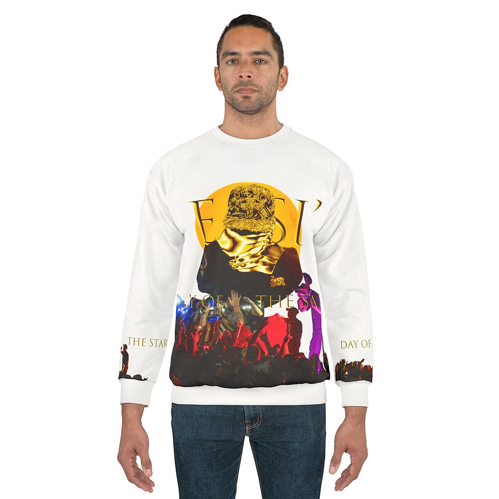 Thumbnail: Unisex Festival Sweatshirt - Day of the Star Design