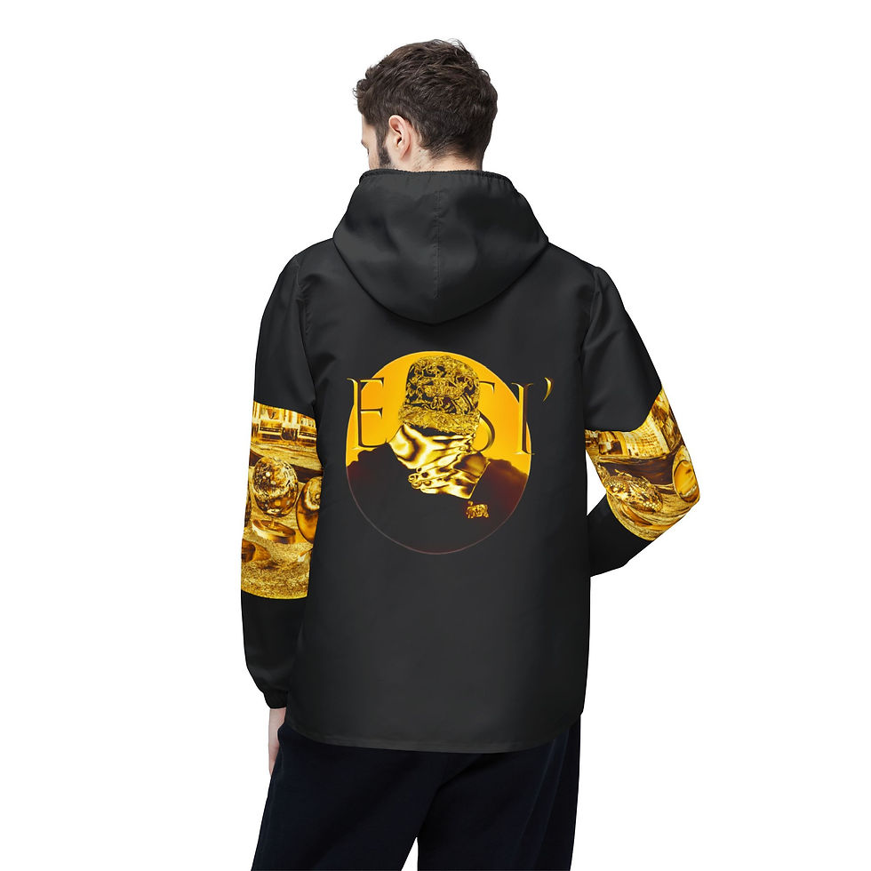 Thumbnail: Gold Vibes Windbreaker Jacket for Trendsetters