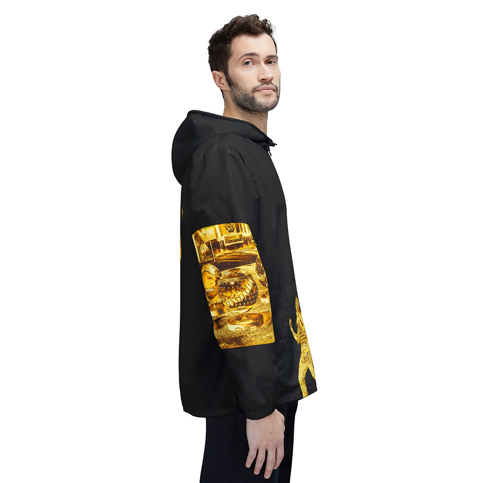 Thumbnail: Gold Vibes Windbreaker Jacket for Trendsetters