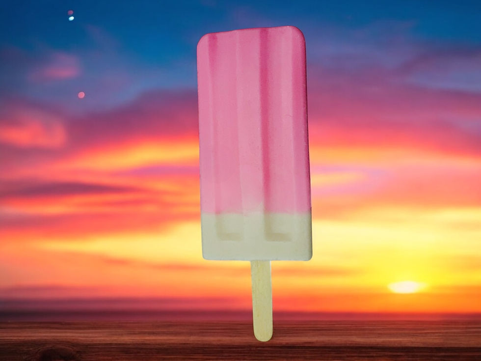 Thumbnail: Pink and white popsicle against sunset