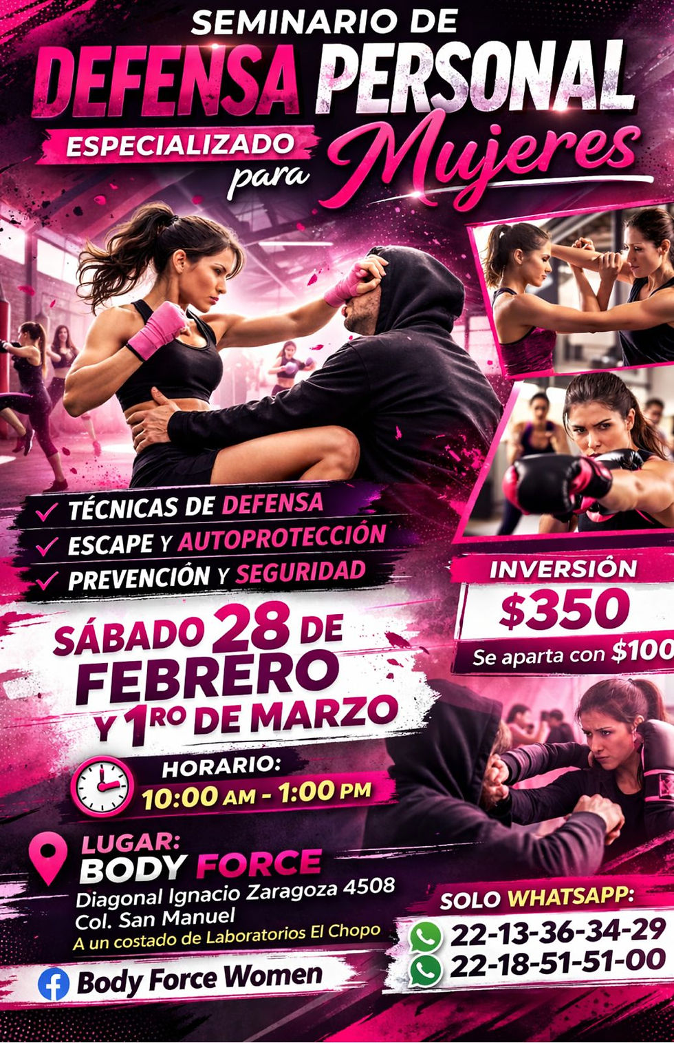 Seminario de Defensa Personal Especializado para Mujeres