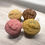 Thumbnail: Four assorted muffins: strawberry, banana, chocolate, and blueberry