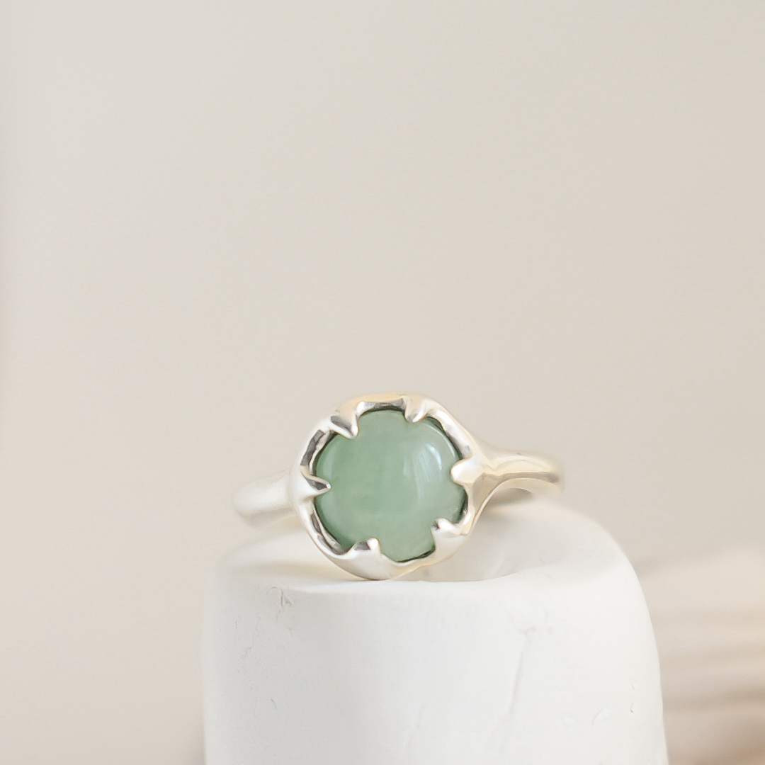 RESERVED /// CLAW Ring - Aventurine - Size 7.5