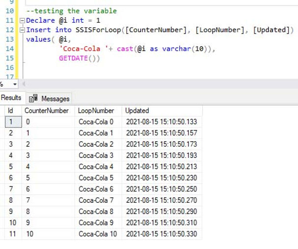 For Loop Container in SSIS For Loop Container In Ssis