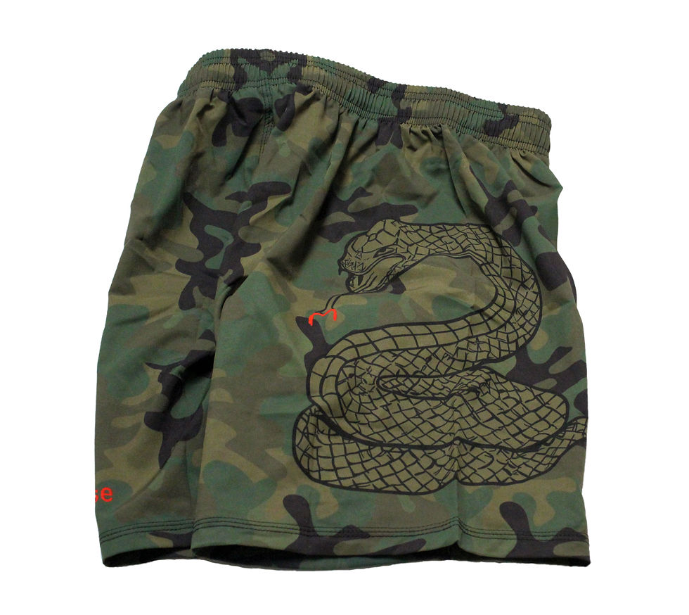 Thumbnail: Camouflage Grappling Shorts BJJ/MMA - Adults - Snake Edition