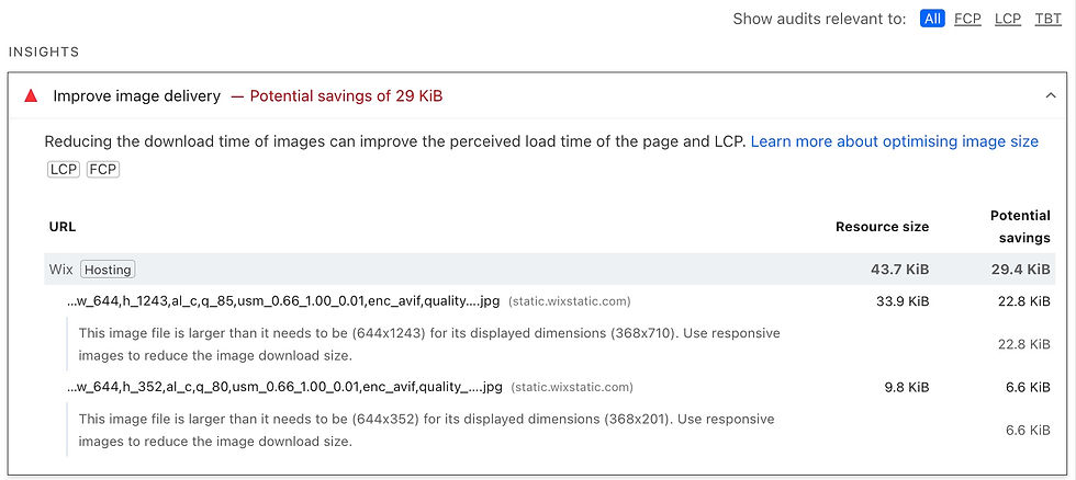 Google Lighthouse level 3 issues - Communication Edge