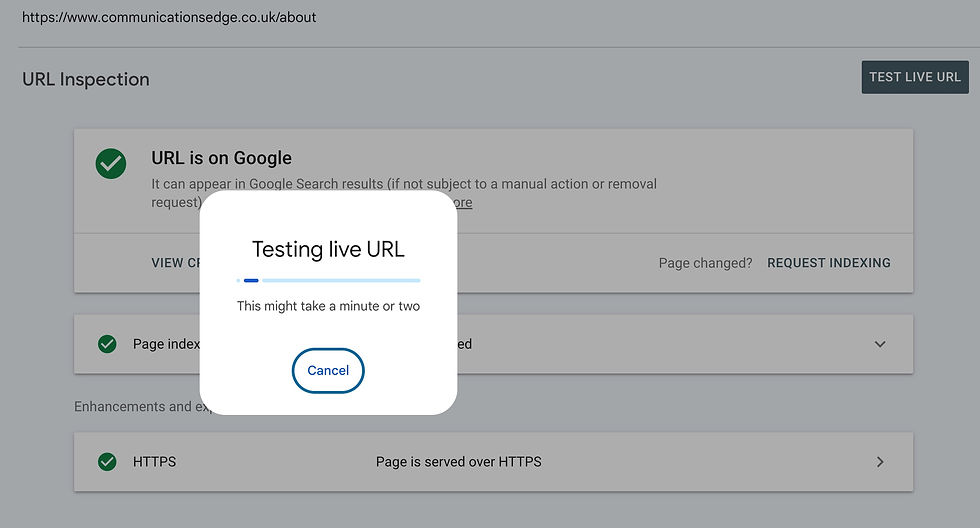 Testing Live URL - Communication Edge