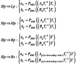 Transforming an analog high pass to digital filters using Analog to Digital filter Pascal matrix equation