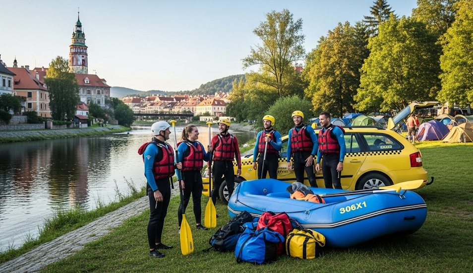 rafting Cesky Krumlov taxi service