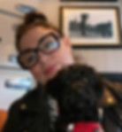 Freelance editor and journalist Donna Hardie-Scott with puppy Dolly