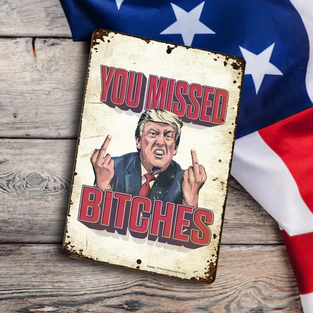 You Missed Bitches Aluminum Sign - S-483