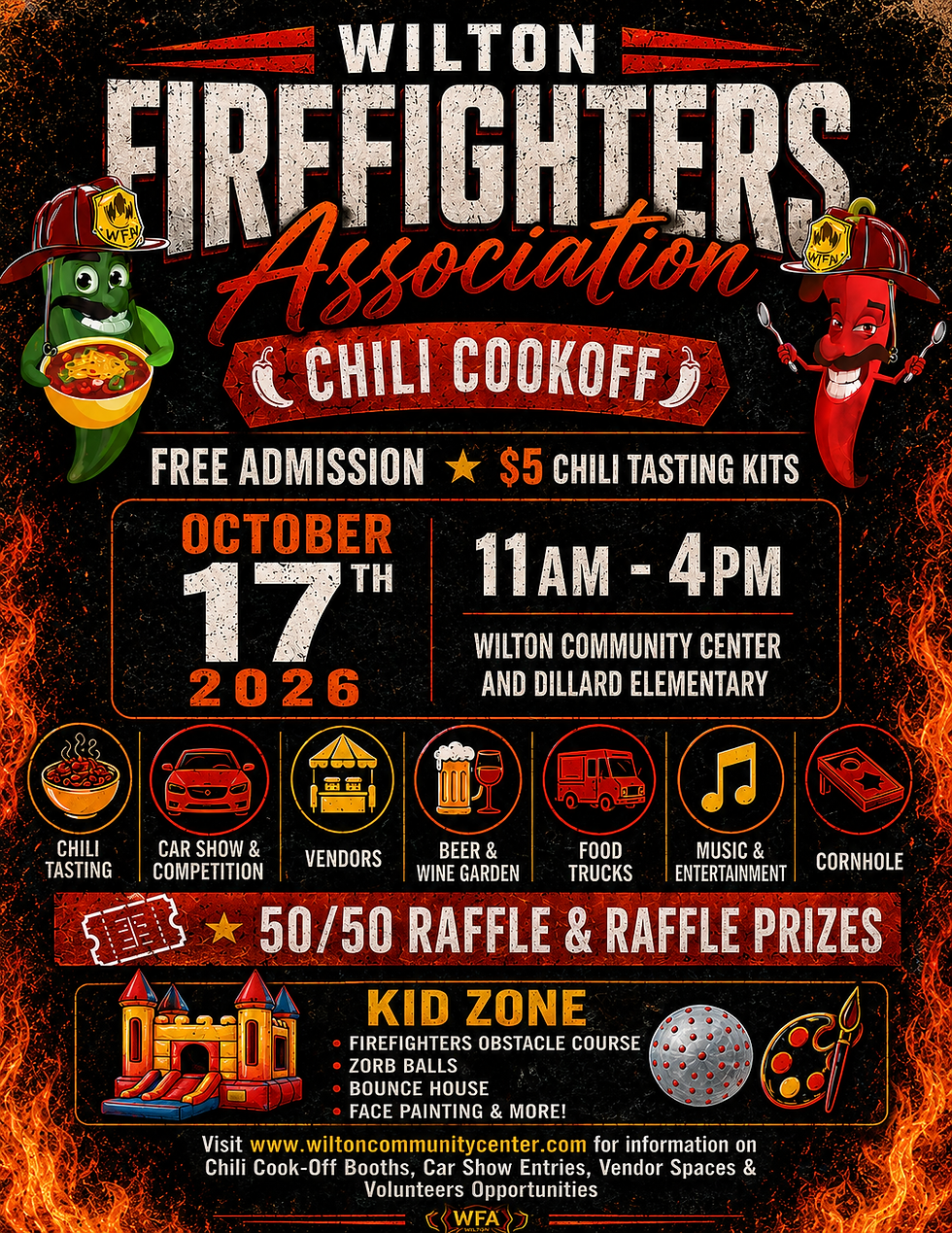 Wilton Firefighters Association Annual Chili Cook-Off & Car Show Fundraiser