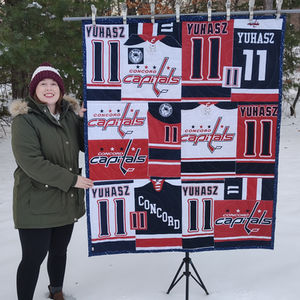 Rebecca's Hockey Jersey Quilt