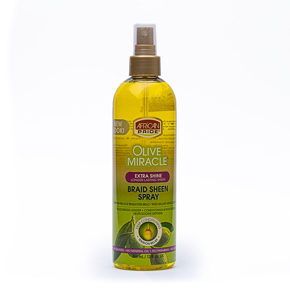 African Pride Olive Miracle Braid Sheen Spray