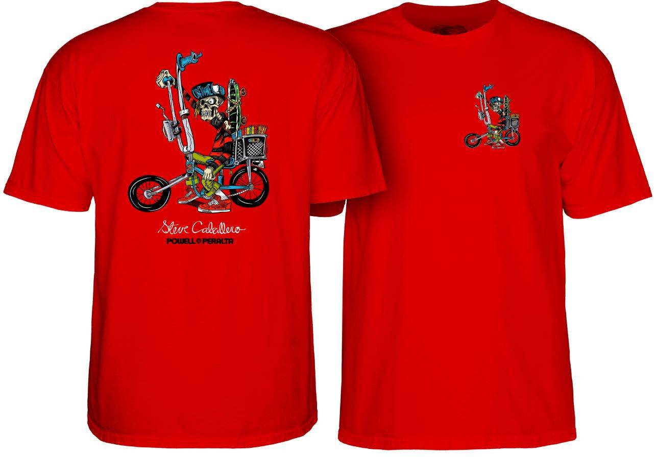 Red - Powell Peralta Steve Caballero Chopper Bike T-Shirt