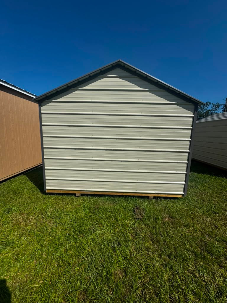 Thumbnail: 10x16 Stone Metal utility, w/ Charcoal roof and trim