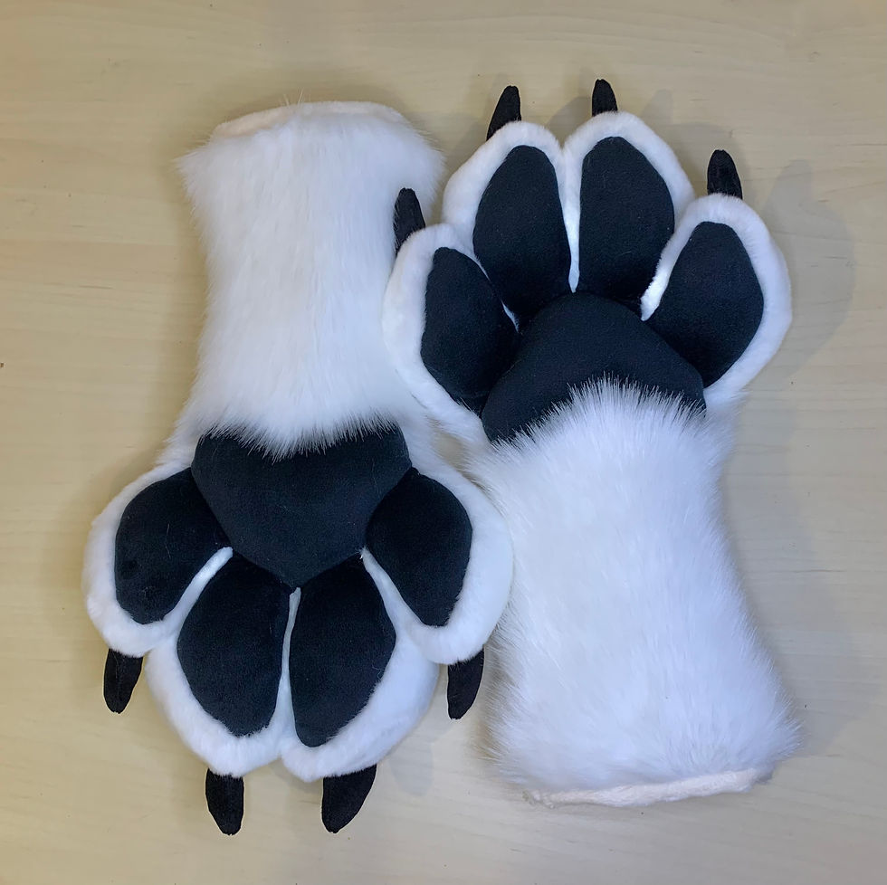 Thumbnail: White Handpaws w/ Black Pawpads