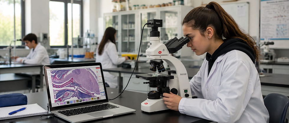 Confronto pratico tra Microscopio Biologico Dritto e Stereomicroscopio
