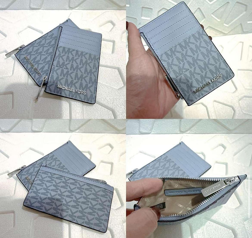 Thumbnail: Michael Kors Signature Jet Set Travel Medium Top Zip Card Case Wallet