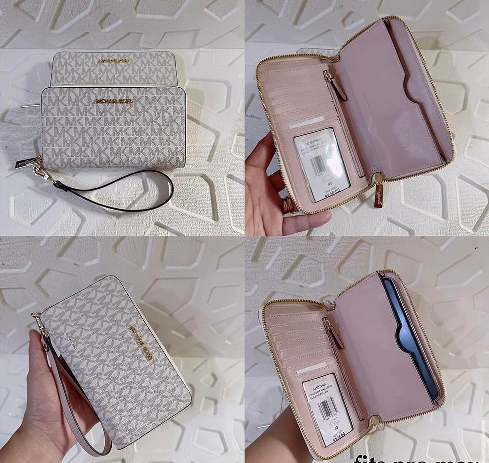 Thumbnail: Michael Kors Signature Jet Set Travel Large Flat Multifunction Wallet - Pink In