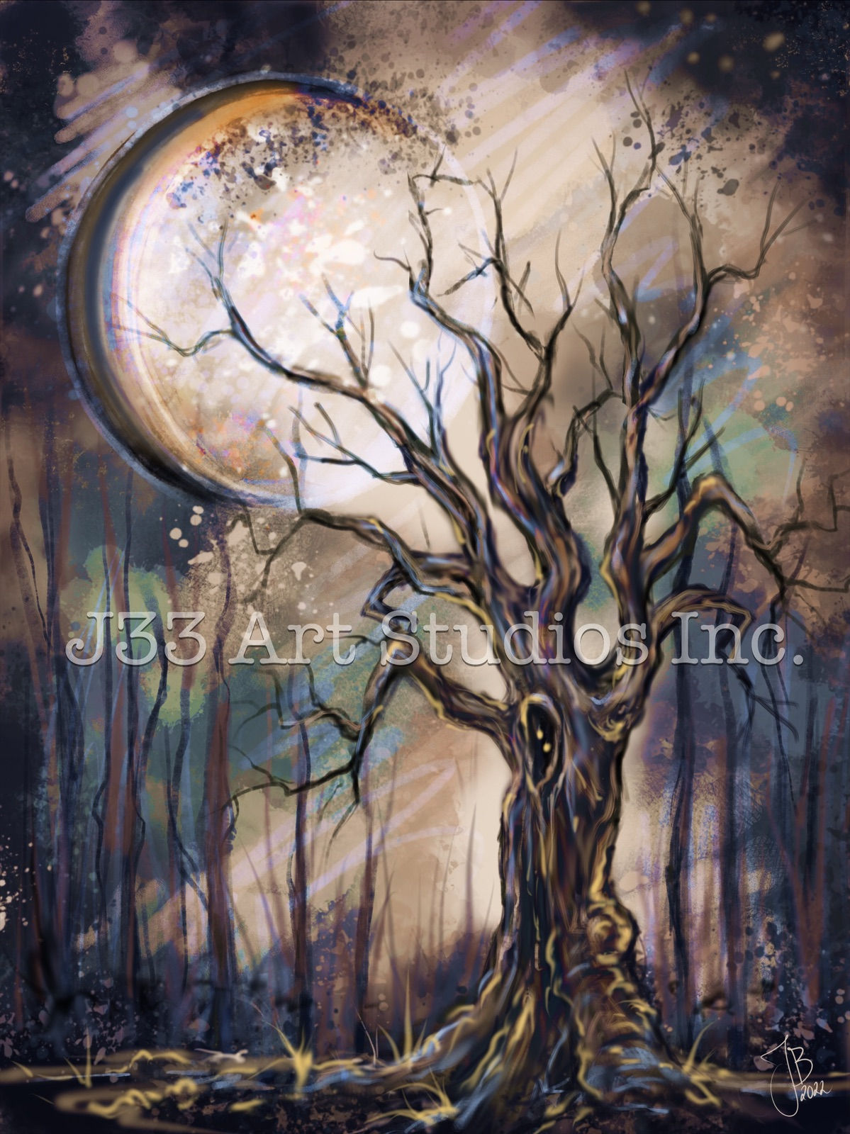 Hollow Tree, Matte Digital Canvas Print