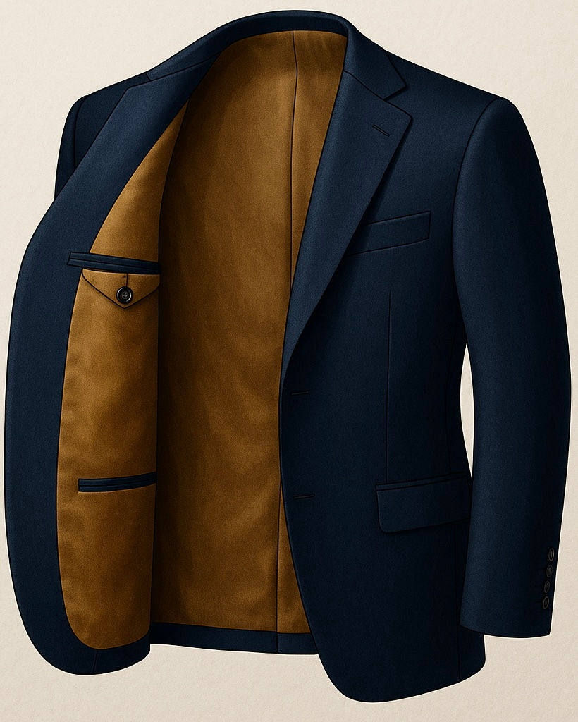 定番の総裏仕様のスーツジャケット。