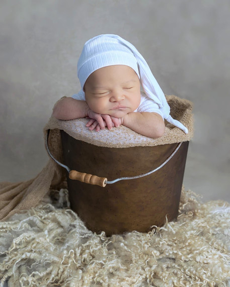Newborn Session by Timeless Image by LM - baby in basket