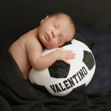 Newborn Session by Timeless Image by LM -  baby sleeping on soccer ball