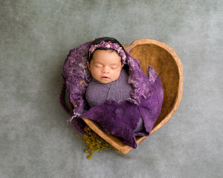 Newborn Session by Timeless Image by LM - baby in heart shaped bowl