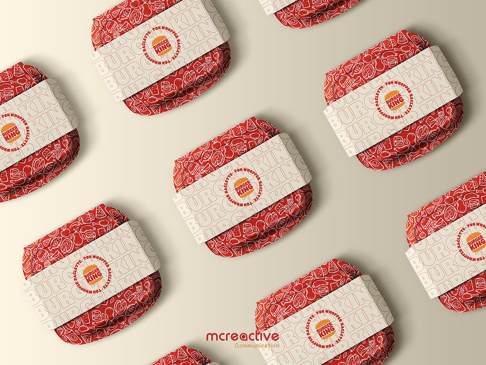 Projet créatif Burger King Packagings