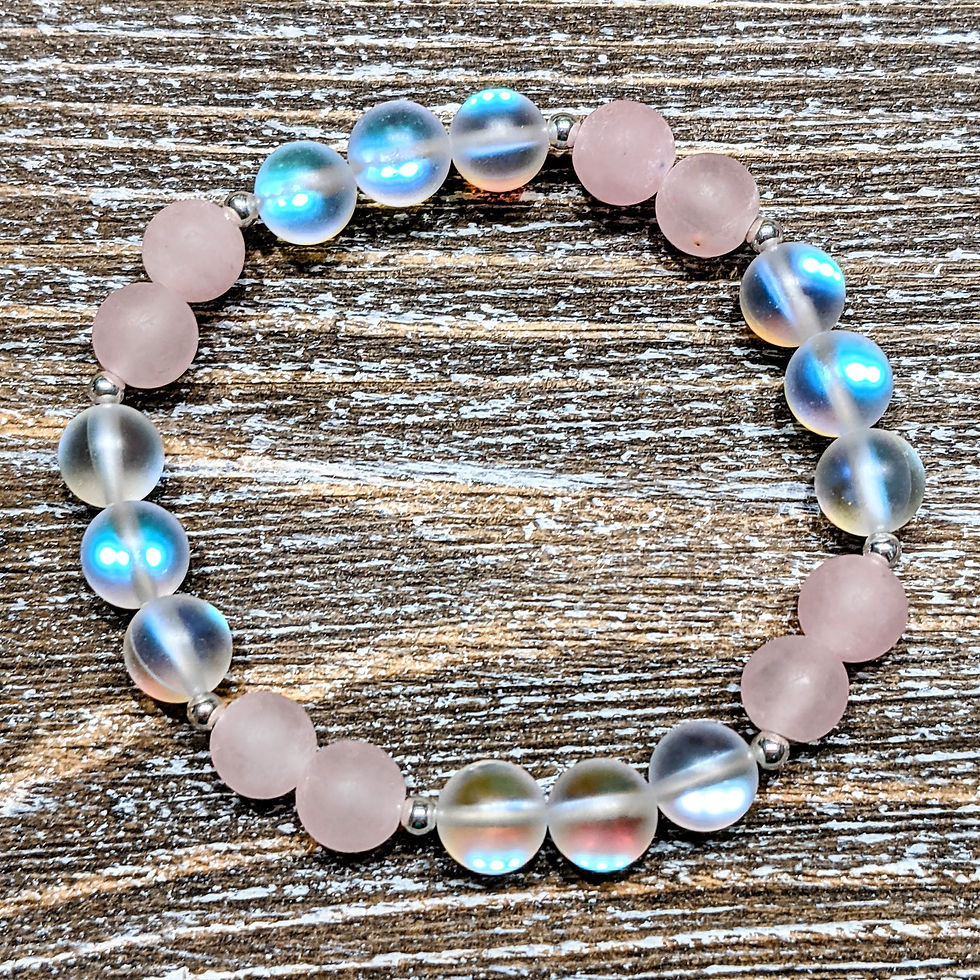 Thumbnail: Mala Bracelet - Mystic Aura & Rose Quartz