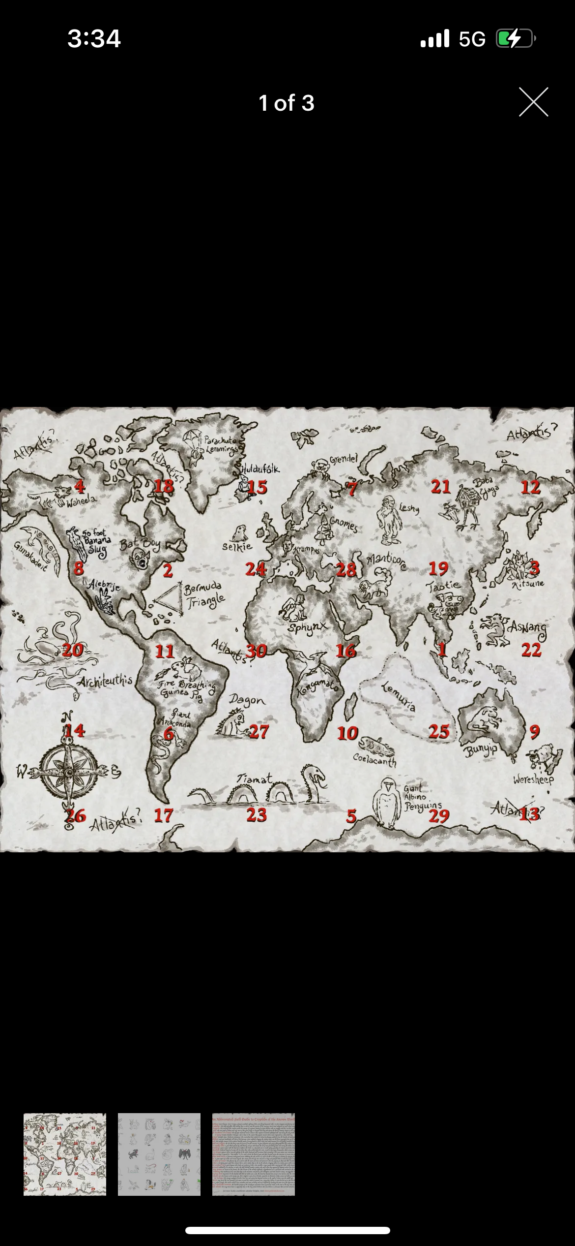 Cryptids and creatures advent calendar