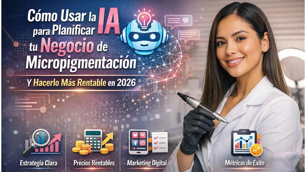 Cómo usar la IA para planificar tu negocio de micropigmentación y hacerlo más rentable en 2026