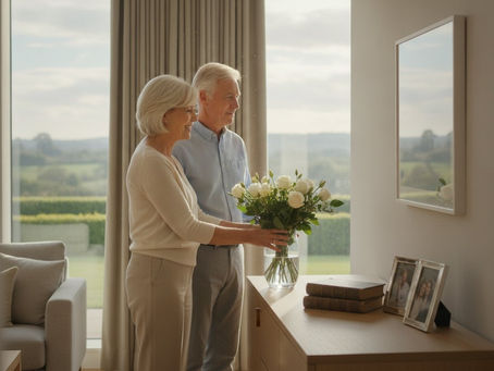 A step-by-step guide to a stress-free move into a retirement community, featuring a recommended 3-6 month timeline and the "Four Box Method" for downsizing. The guide emphasizes planning, professional help, and thoughtful decision-making to ensure a smooth transition.