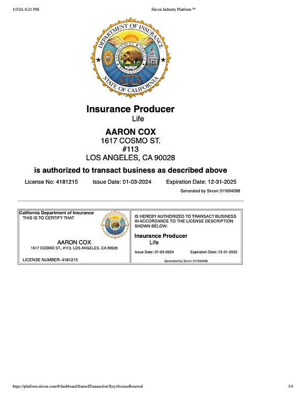 License Page